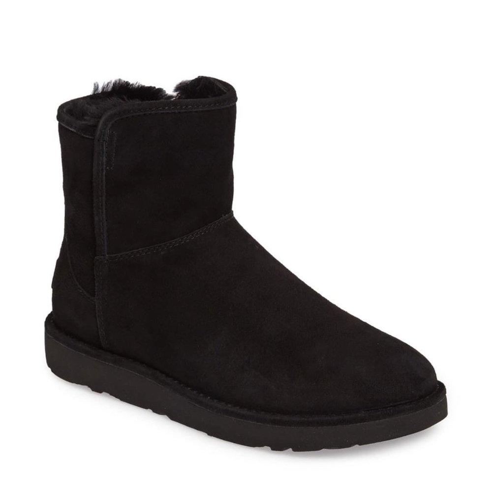 UGG Abree II Sheepskin Mini Boot BLACK 6 (SE7